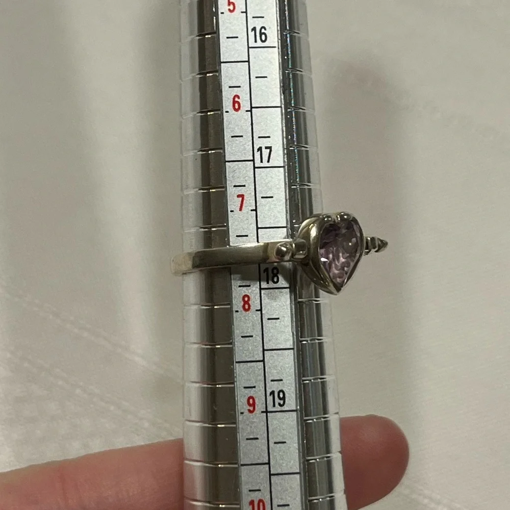 Sterling silver reversible ring. 2 in 1. Heart. - Picture 6 of 9